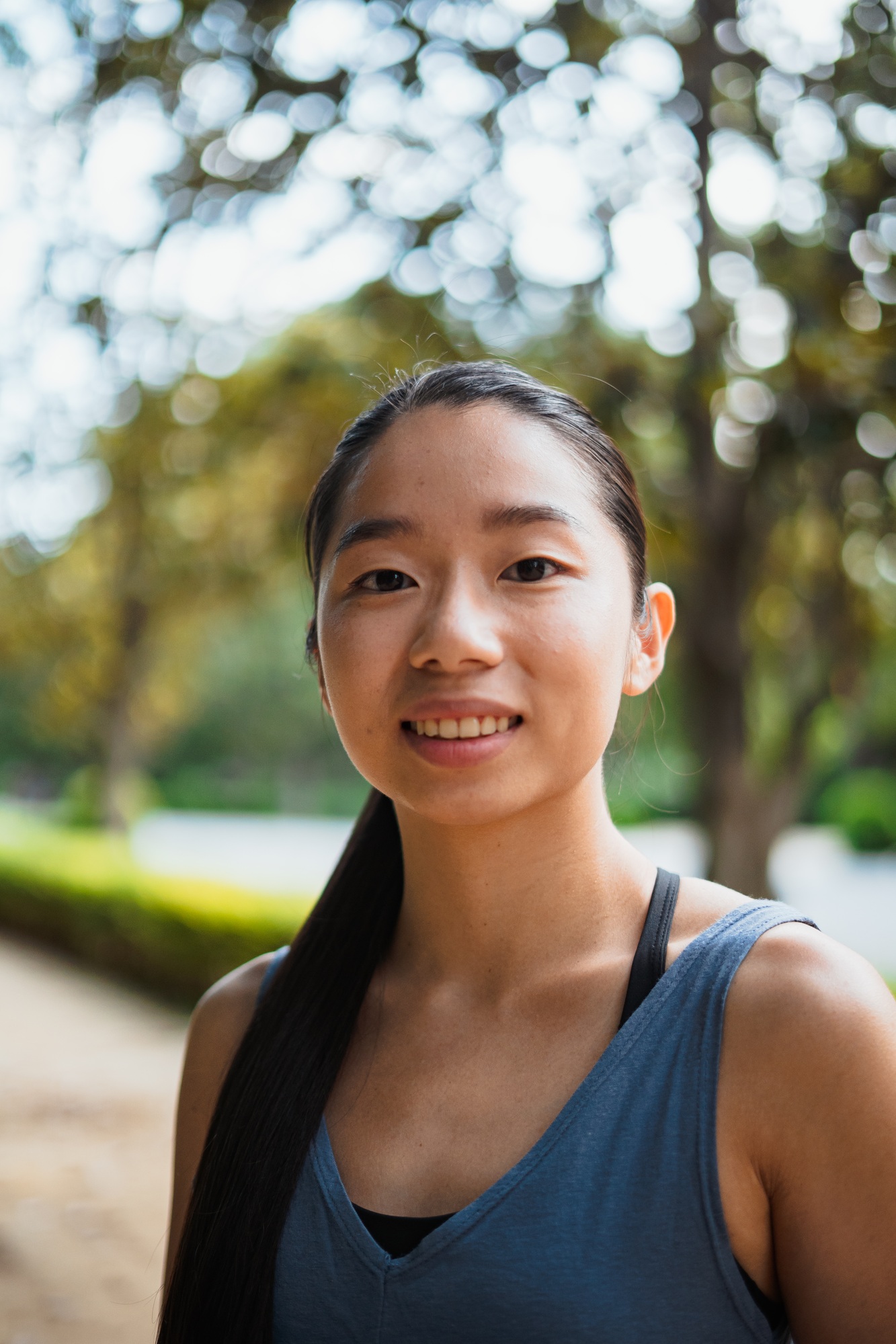 Head shot of fitness young woman